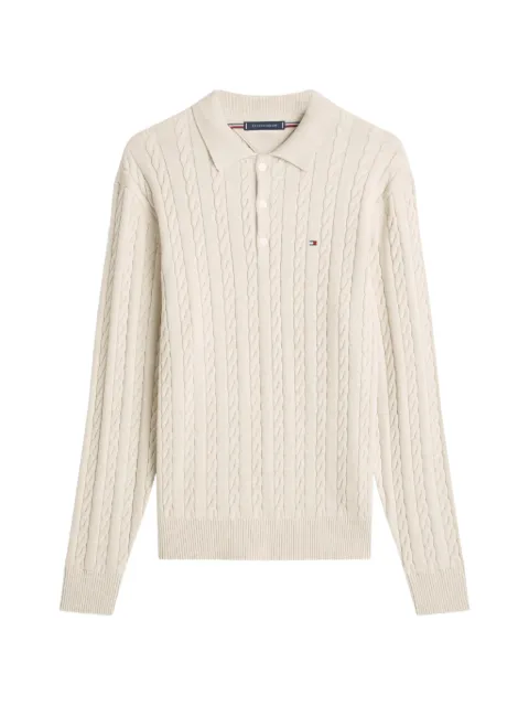 Tommy Hilfiger cable knit jumper Neutrals MW0MW41955HGF
