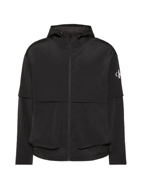 Calvin Klein hooded logo-print jacket Black LV04RF500GUB1