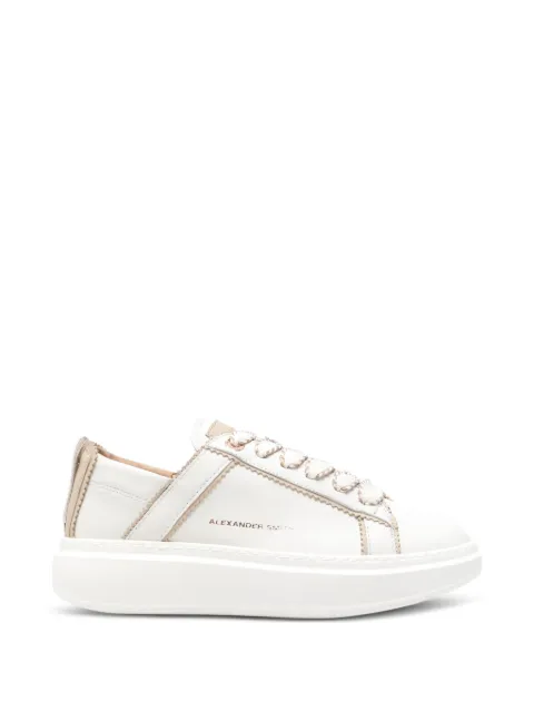Alexander Smith Wembley Unlined metallic detail leather sneakers White WBW0318WNU