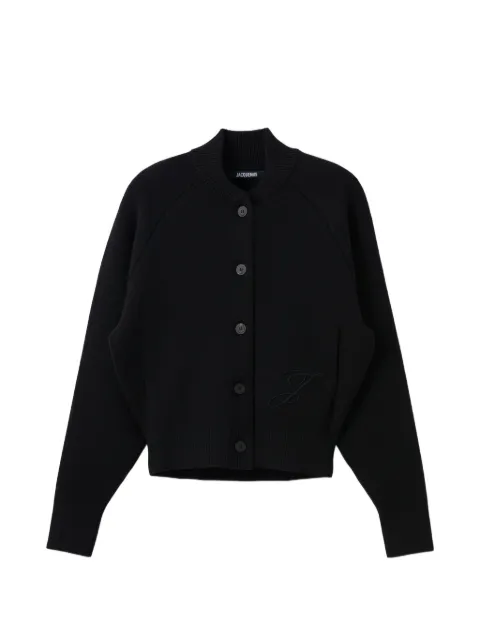 Jacquemus Lavande embroidered cardigan Black CDW00821AK00185