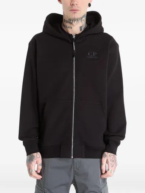 C.P. Company zip-up hoodie Black 20CMSS025A005086W999