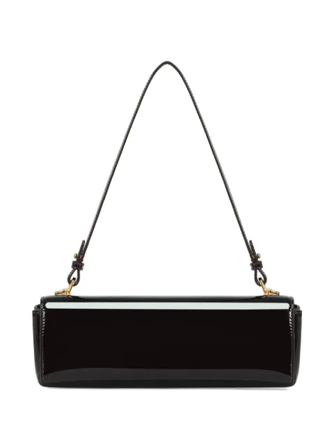POTAMY stripe leather shoulder bag Brown PP30055CN01ESPRESSO26S