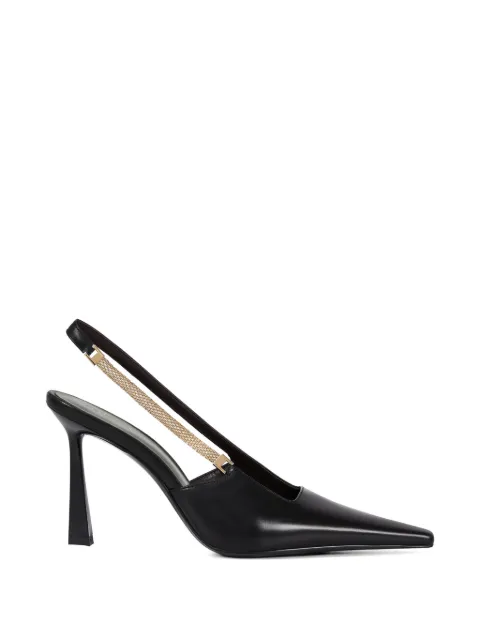 POTAMY chain strap leather pumps Black PP01478CN01BLACK26S
