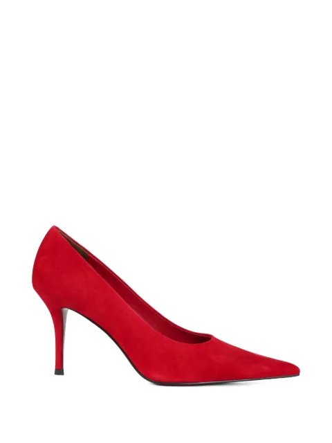 POTAMY pointed suede pumps Red PP01381CN01MARS26S