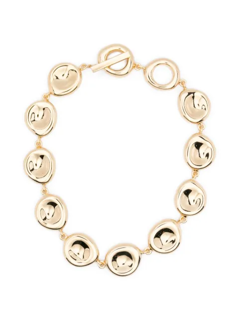 JOSEPH Bean gilded gold disc necklace Gold JF009795