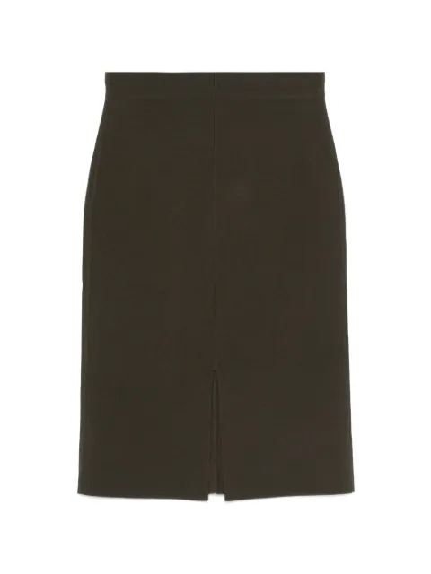 JOSEPH Safir back-zip midi skirt Green JF009678