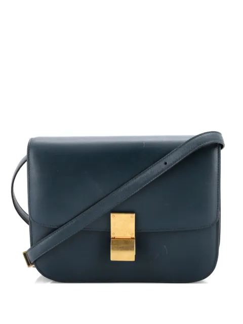 Celine Pre-Owned Classic Box Bag Smooth Leather Medium crossbody bag Green 74480CUZ8W931LJ5