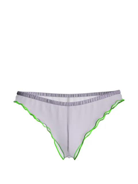 Maison Close Panorama ruffled tanga Purple 564460