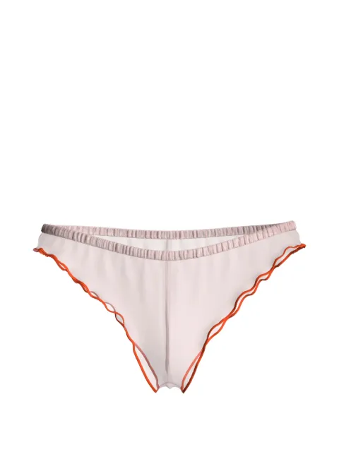 Maison Close Panorama ruffled tanga Neutrals 564475