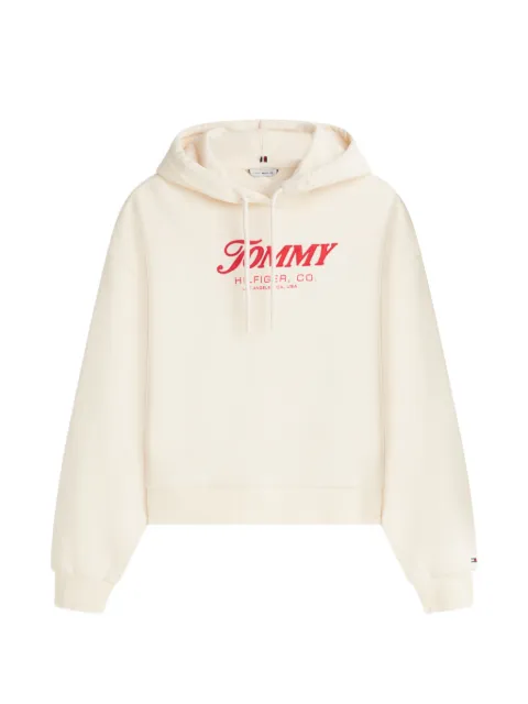 Tommy Hilfiger drawstring hooded sweatshirt Neutrals WW0WW48728AEF