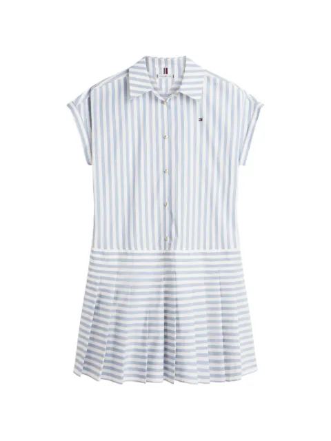 Tommy Hilfiger striped pleated dress Blue WW0WW489410AB