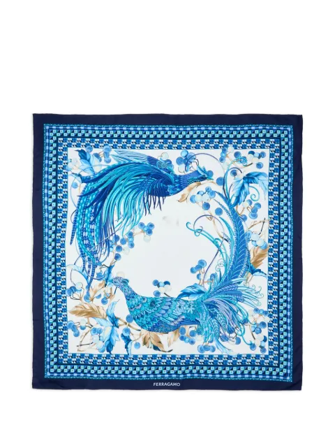 Ferragamo animal-print scarf Blue 793537
