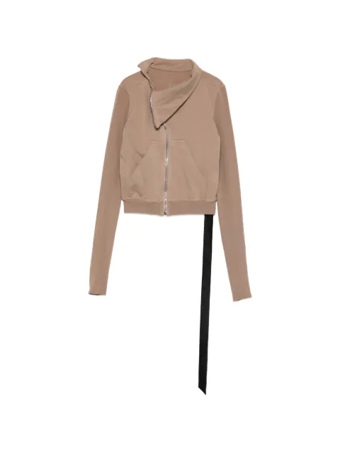Rick Owens DRKSHDW Micro Mountain zip fastening hoodie Brown DS01F4239RIG
