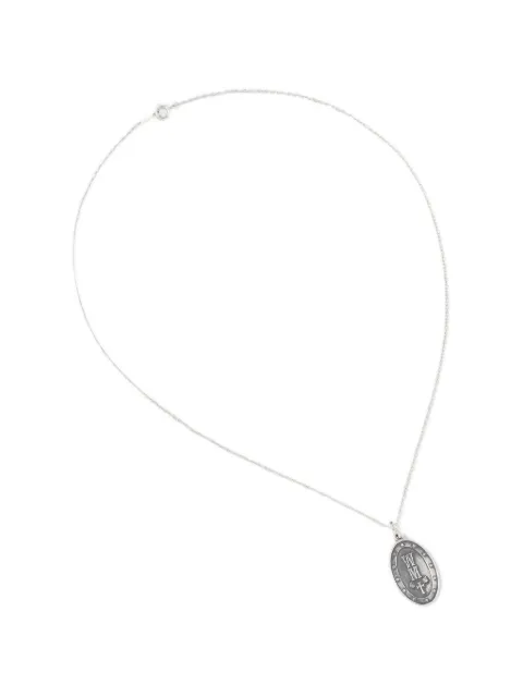 WACKO MARIA oval pendant necklace Silver WMGPNL01