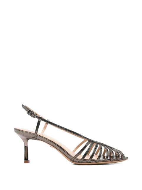Lola Cruz Diana strappy leather sandals Grey 134Z51BK