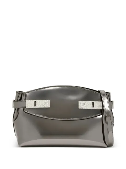 Ferragamo jewel-embellished clutch bag Grey 792070