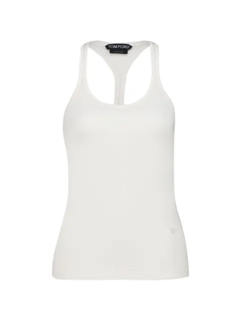 TOM FORD optical white racer-back tank top White TSJ634JEX183