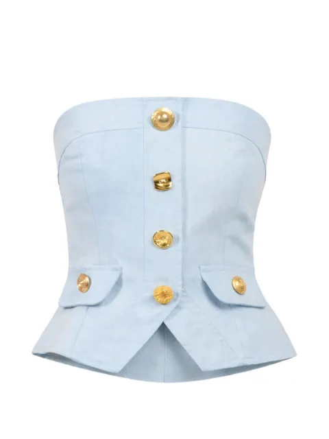 Francoise Pinton - Paris Bijou strapless top Blue WOCGF203222
