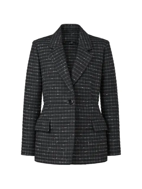 MSGM checked single-breasted blazer Black 3941MDG1425762099