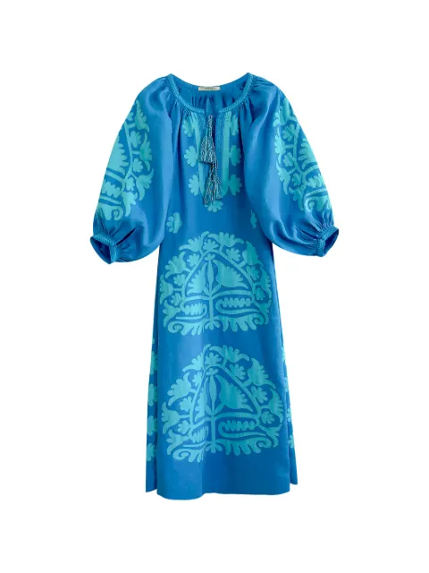 Vita Kin Shalimar floral midi dress Blue DM0012SHL2SHALIMAR