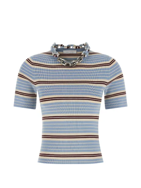 Rabanne chain striped knitwear Blue 26PMPU016ML0335