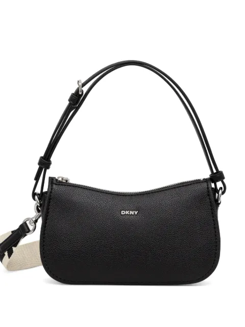 DKNY logo-plaque shoulder bag Black R543AO36