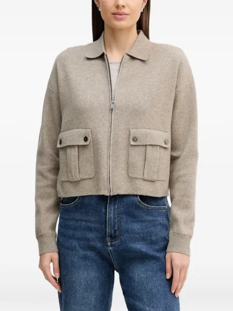 DKNY front-pocket knitted cardigan Neutrals P5JXAB60