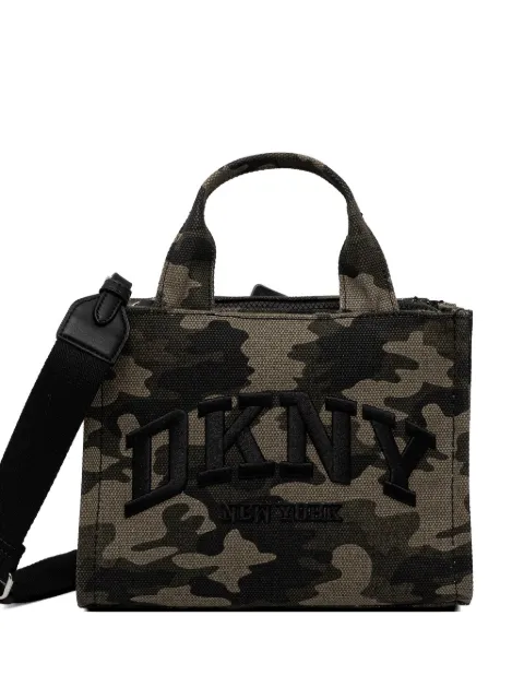 DKNY camouflage logo-patch tote bag Green R54AGC80