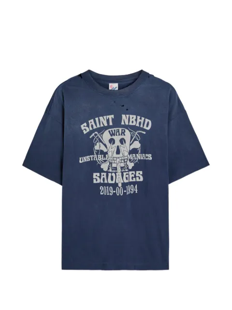 SAINT MXXXXXX x Neighbourhood graphic-print T-shirt Blue SMHR80000C71A