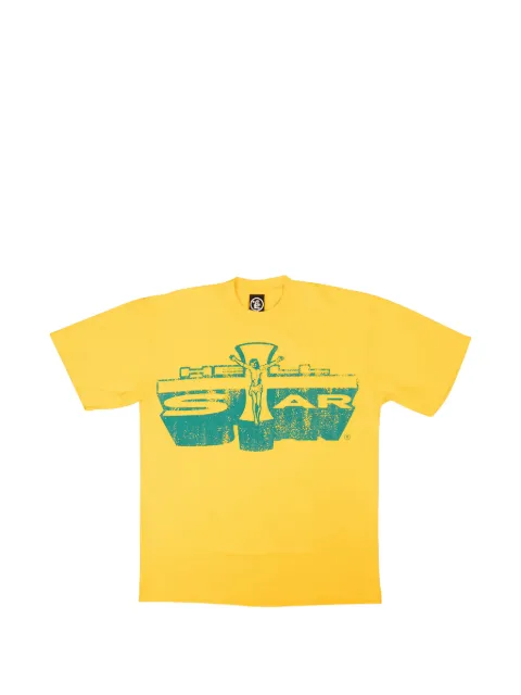 HELLSTAR graphic-print crew-neck T-shirt Yellow HSR120