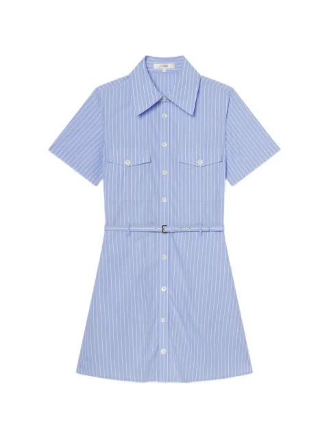 FRAME striped-pattern belted mini dress Blue WE25WDR009