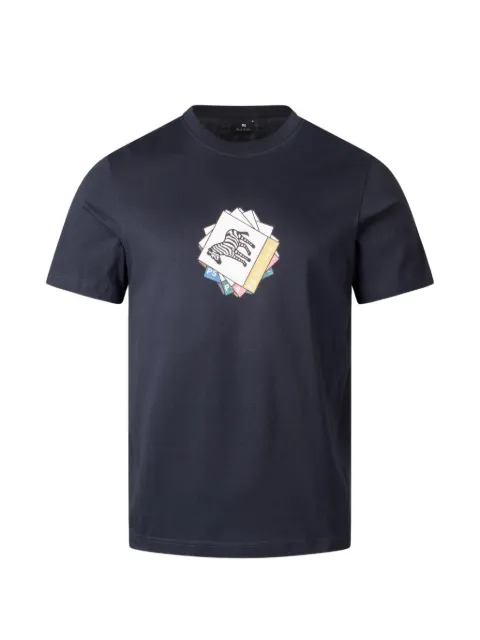MPS zebra-print T-shirt Blue M2R011RVP561449