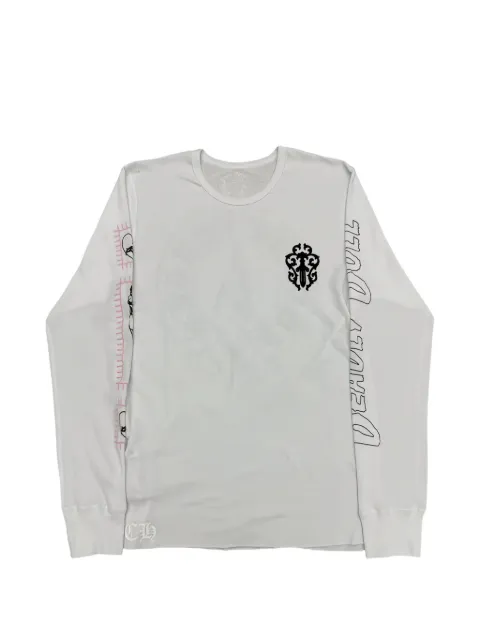 Chrome Hearts Deadly Doll thermal long-sleeves T-shirt White CHRM0723