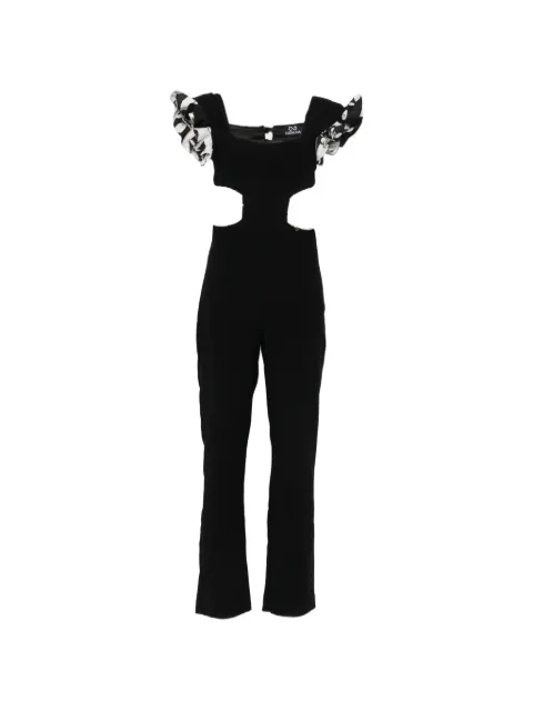 Catalina ruffled cutout jumpsuit Black S26CAT7410