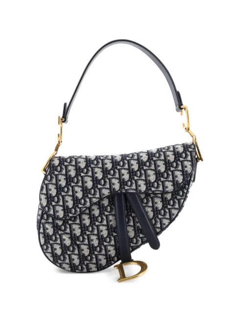 Christian Dior Pre-Owned Saddle Handbag Oblique Canvas Medium shoulder bag Blue DDM36HAIO6YO3MTI