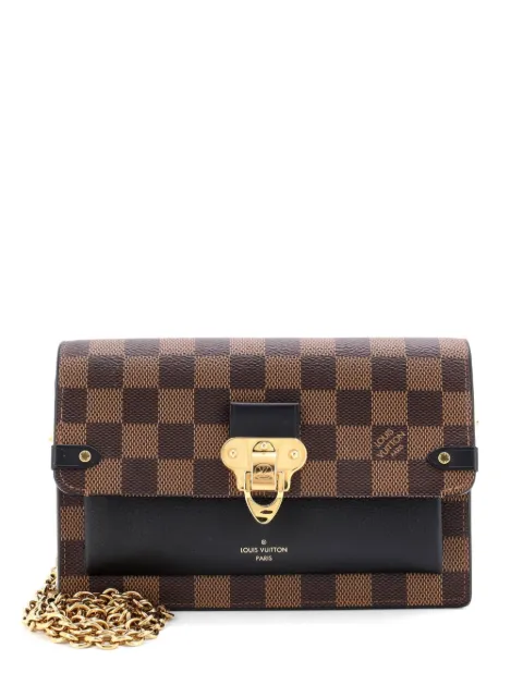 Louis Vuitton Pre-Owned Vavin Chain Wallet NM Damier with Leather crossbody bag Brown A5L4AF5M2KT25LPN