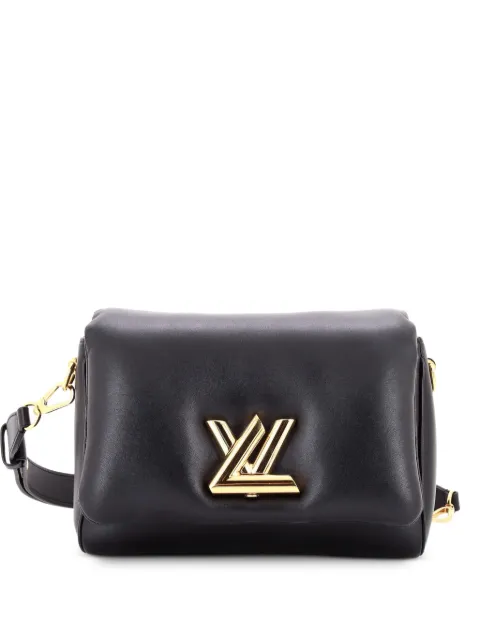Louis Vuitton Pre-Owned Twist Convertible Handbag Puffer Lambskin MM shoulder bag Black L7BT4KP83TYWUIRY
