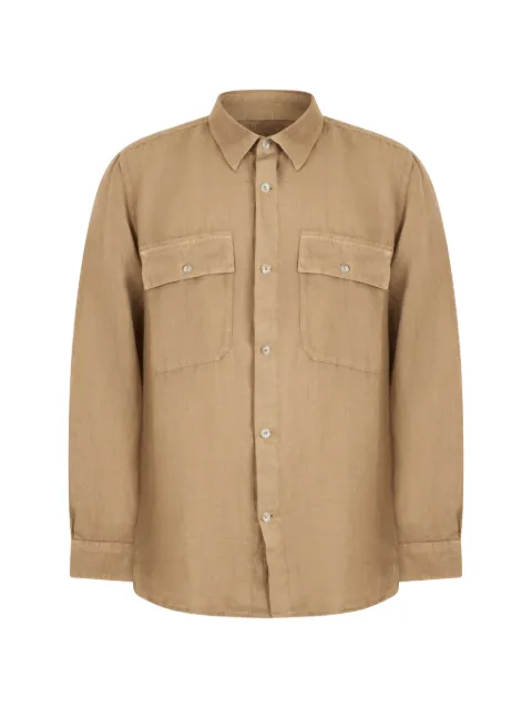 120% Lino flap-pockets linen shirt Neutrals 33ALIM19SG0000115000