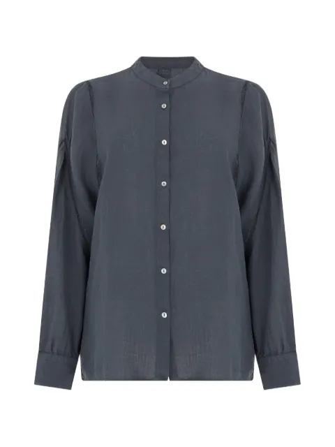 120% Lino collarless long-sleeve shirt Grey 33ALIW1PKM0000115000