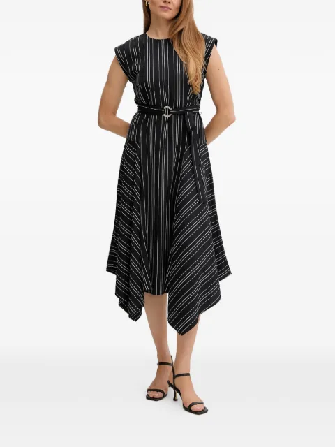 DKNY striped belted dress Black DD5P1P86