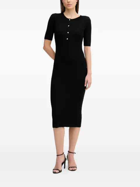 DKNY button rib dress Black DJ6R0948