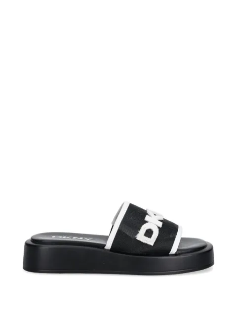 DKNY logo flatform slide Black K1643577