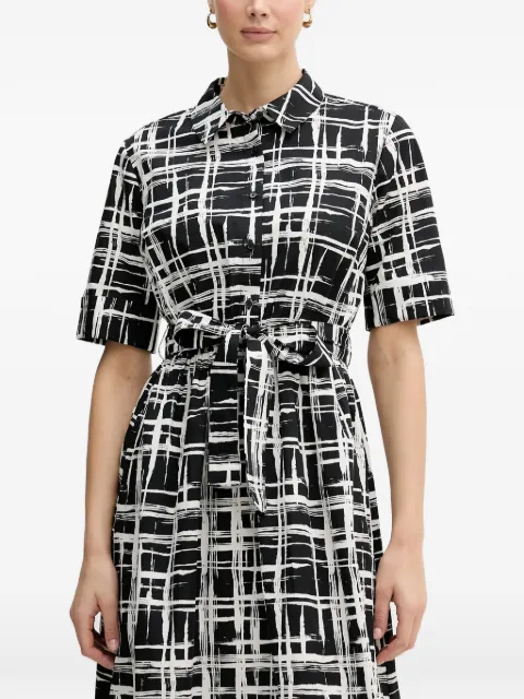 DKNY check belt dress Black DD5A1120