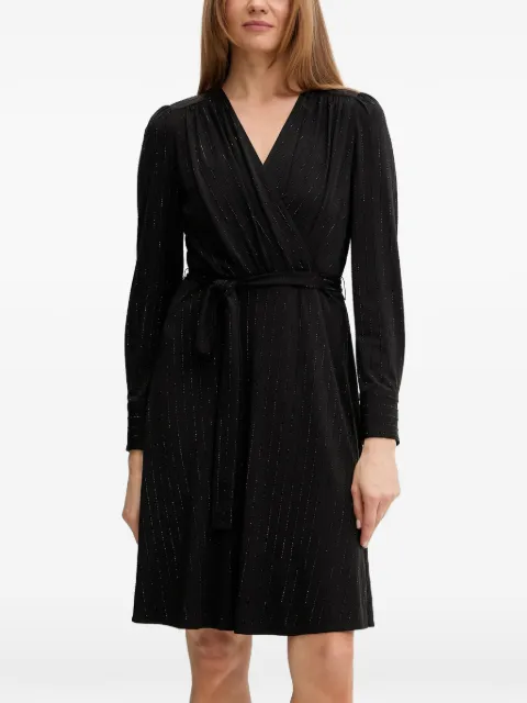 DKNY tie waist V-neck dress Black DD5I2482
