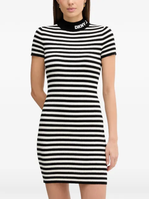 DKNY striped roll-neck dress Black DJ6R0998