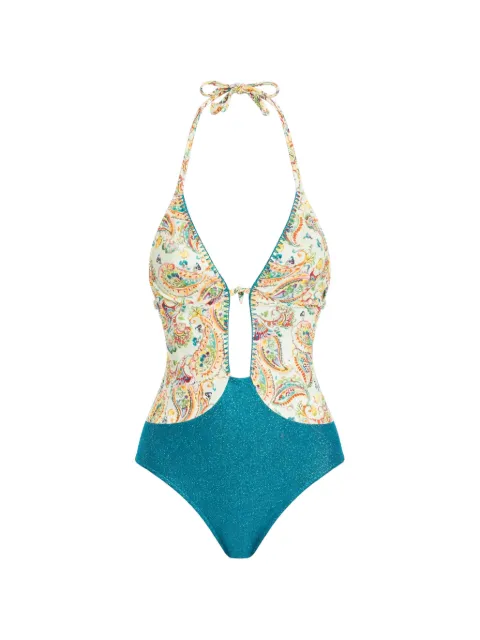 Del Maar Yanu cut-out swimsuit Green DMF300ONEPIECE