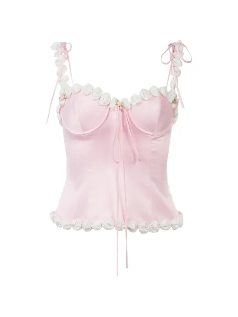 Stolen Stores Cake rosette-detail bustier Pink 020266088200LIGHTPINK