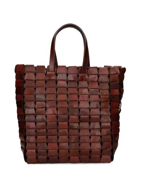 DRAGON DIFFUSION woven handle tote bag Brown 8960