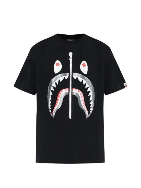A BATHING APE® shark graphic T-shirt Black 001TEM301029M
