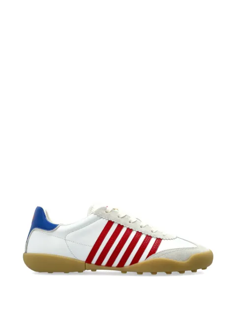DSQUARED2 striped leather sneakers White SNM047818908710
